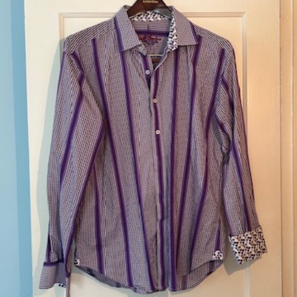 Purple Long Sleeve Button Down - Robert Graham - Picture 2 of 6